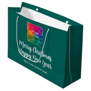 Grand Sac Cadeau Joyeux Noël Bonne Année Logo Promotionnel
