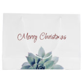 Grand Sac Cadeau Joyeux Noël botanique (Dos)