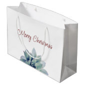 Grand Sac Cadeau Joyeux Noël botanique (Dos Angle)