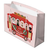 Grand Sac Cadeau Joyeux Noël Chiens de vacances Trolly (Dos Angle)