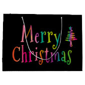 Grand Sac Cadeau Joyeux Noël coloré (Dos)