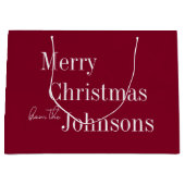 Grand Sac Cadeau Joyeux Noël en Bourgogne (Devant)