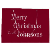 Grand Sac Cadeau Joyeux Noël en Bourgogne (Dos)