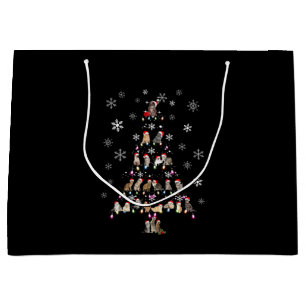 Grand Sac Cadeau Joyeux Noël Joli sapin de Noël en chats