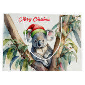 Grand Sac Cadeau Joyeux Noël Koala assis à Gumtree (Dos)