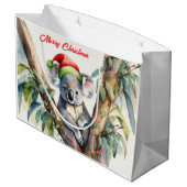 Grand Sac Cadeau Joyeux Noël Koala assis à Gumtree (Dos Angle)