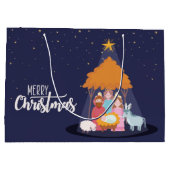 Grand Sac Cadeau Joyeux Noël La naissance du Christ (Dos)