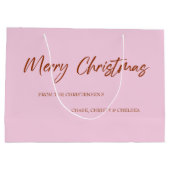 Grand Sac Cadeau Joyeux Noël mignon ours (Dos)