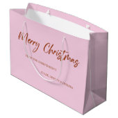 Grand Sac Cadeau Joyeux Noël mignon ours (Dos Angle)