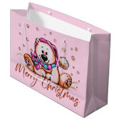 Grand Sac Cadeau Joyeux Noël mignon ours (Devant Angle)