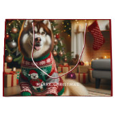 Grand Sac Cadeau Joyeux Noël photo (Devant)