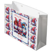 Grand Sac Cadeau Joyeux Noël Pour Vous | Gnomes vacances (Devant Angle)