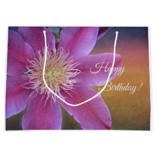 Grand Sac Cadeau Joyeux Noël rose