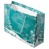 Grand Sac Cadeau Joyeux Noël Snowflakes Arbre Fleurs & Étoiles H