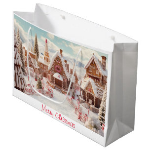 Grand Sac Cadeau Joyeux Noël vintage