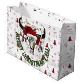 Grand Sac Cadeau Joyeux Noël Y'all (Devant Angle)