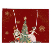 Grand Sac Cadeau Joyeux Noisette de Noël Deep Red (Dos)