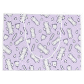 Grand Sac Cadeau Joyeux Pad en Tampon violet Première Période (Dos)