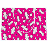 Grand Sac Cadeau Joyeux Premier Période Fête Hot Rose Cute Tampon P (Dos)