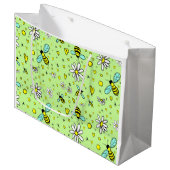 Grand Sac Cadeau joyeux printemps (Devant Angle)