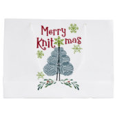 Grand Sac Cadeau Joyeux Tricot de Noël Knitmas (Dos)