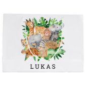 Grand Sac Cadeau Jungle Safari 1er anniversaire (Dos)