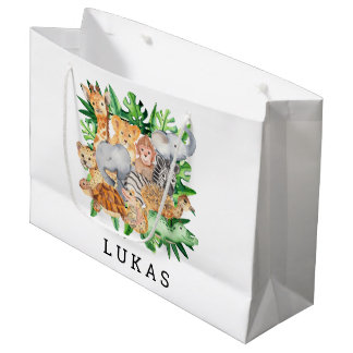 Grand Sac Cadeau Jungle Safari 1er anniversaire