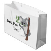 Grand Sac Cadeau Juste pour vous Koala Bear (Dos Angle)