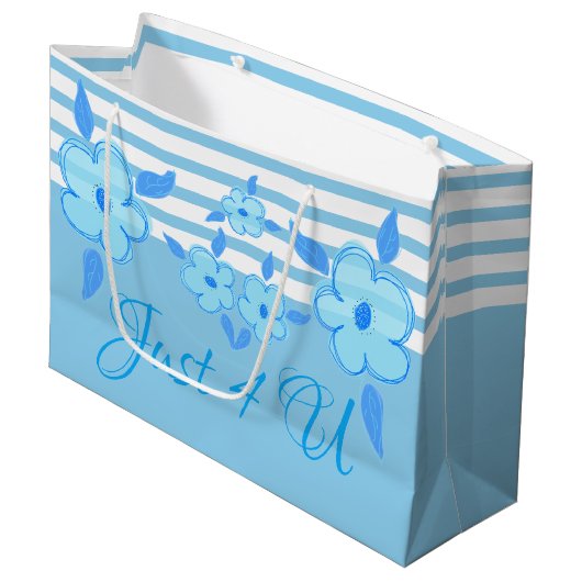 Grand Sac Cadeau Juste pour vous manipulé (Devant Angle)
