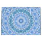 Grand Sac Cadeau Kaleidoscopic summer circle mosaic print blue colo (Dos)