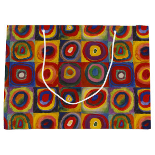 Grand Sac Cadeau Kandinsky Farbstudie Quadrate Carrés colorés