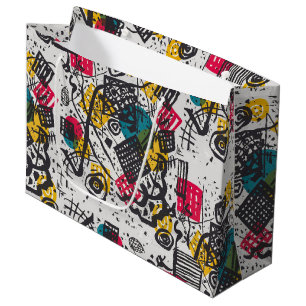 Grand Sac Cadeau Kandinsky vintage Petits Mondes V Bauhaus Abstrait