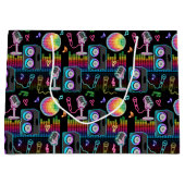 Grand Sac Cadeau Karaoke Neon Glow Singing Music Party (Devant)