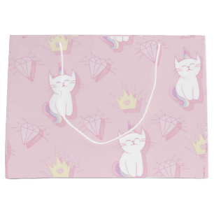 Grand Sac Cadeau Kawaii Unicorn Cat Cute Caticorn pour les enfants