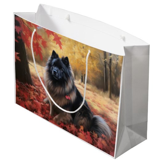Grand Sac Cadeau Keeshony en automne Leaves Fall Inspire (Dos Angle)
