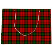 Grand Sac Cadeau Kerr tartan rouge vert plaid (Devant)