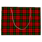 Grand Sac Cadeau Kerr tartan rouge vert plaid (Dos)