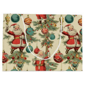 Grand Sac Cadeau Kitschy Santa and Ornaments (Dos)
