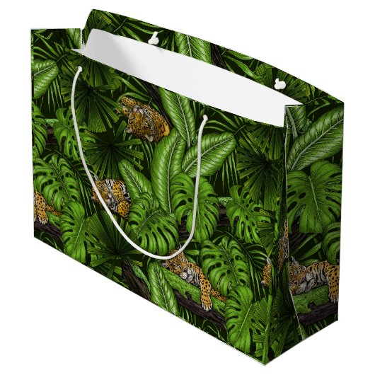 Grand Sac Cadeau Kittés de la jungle (Dos Angle)