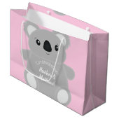 Grand Sac Cadeau Koala Baby shower fille (Devant Angle)