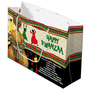 Grand Sac Cadeau Kwanzaa Sept Principes