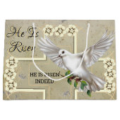 Grand Sac Cadeau La colombe de la paix Pâques (Devant)