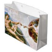 Grand Sac Cadeau La création d'Adam, Michel-Ange, 1508-1512 (Dos Angle)