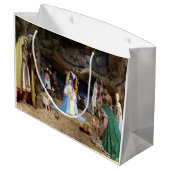 Grand Sac Cadeau La crèche de Noël antique (Dos Angle)