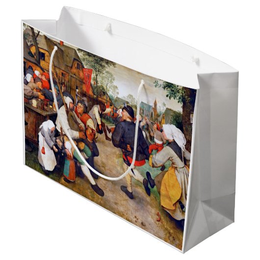 Grand Sac Cadeau La Danse Paysanne, Pieter Bruegel (Dos Angle)