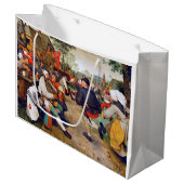 Grand Sac Cadeau La Danse Paysanne, Pieter Bruegel (Devant Angle)