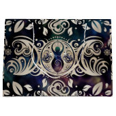 Grand Sac Cadeau La déesse de la lune en triple lune en violet #1 (Devant)