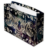 Grand Sac Cadeau La déesse de la lune en triple lune en violet #1 (Dos Angle)