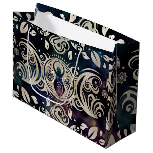 Grand Sac Cadeau La déesse de la lune en triple lune en violet #1