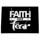 Grand Sac Cadeau La foi au-dessus de la peur (Devant)